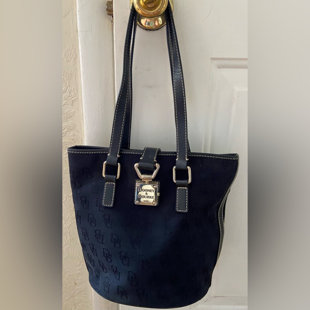 Vintage North/South Dooney & Bourke Signature Bucket Bag